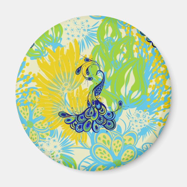 blommigt peace magnet (Framsidan)