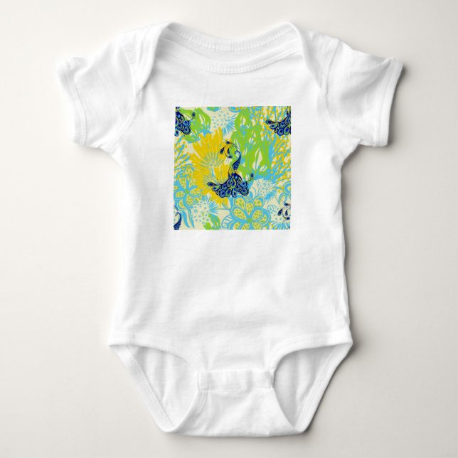 blommigt peace t shirt (Framsida)