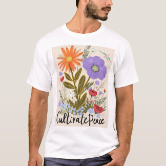 Blommigt Peace T-Shirt