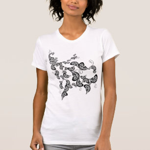 Blommigt Peacock Mönster Anpassningsbar T-shirt
