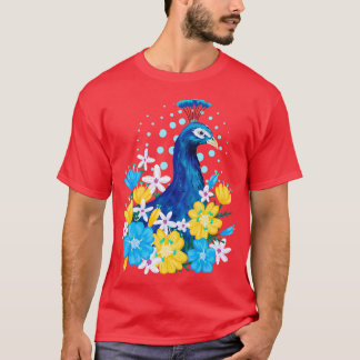 Blommigt Peacock T Shirt
