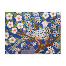 Blommigt Peacock Tile Art