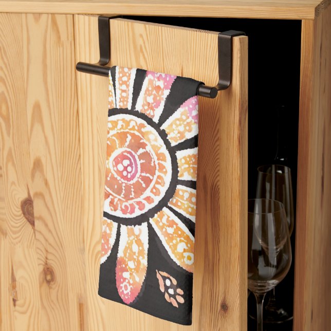 Blommigt Pearls AI art Kitchen Towers Kökshandduk (Thirds Fold)