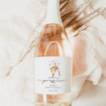 Blommigt Pearls & Prosecco Möhippa Favoriter<br><div class="desc">Blommigt Pearls & Prosecco Möhippa Favor Sparkling Vin etikett</div>