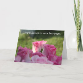 Blommigt Pension Card, Söt Rosa ros Kort