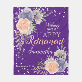 Blommigt Pension Peony Ro Lila Fleecefilt