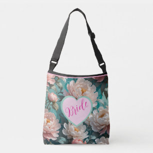 Blommigt Peonies multi Print Bride Tote Bag Axelväska