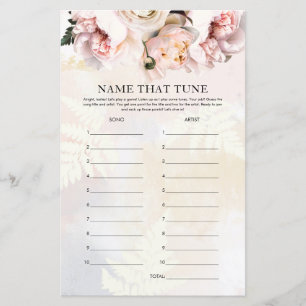 Blommigt Peony Therade Namn att Tune Game