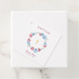 Blommigt Peony WandeBoy Girl Baptism Christening Gåvor Etiketter