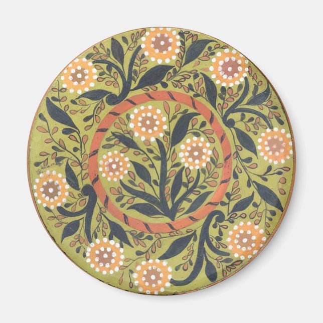 Blommigt PeopleArt-målning Magnet (Framsidan)