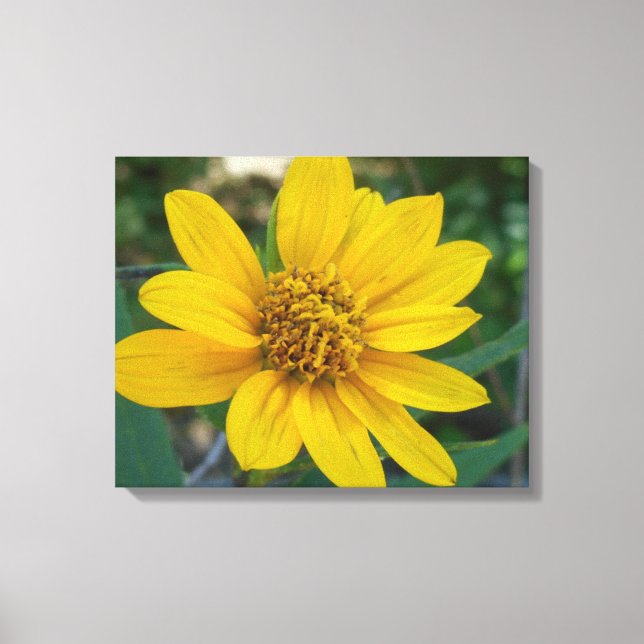 Blommigt Perfektion i solskin Gult Canvastryck (Framsida)