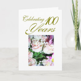 Blommigt Personlig 100:e födelsedagen Kort