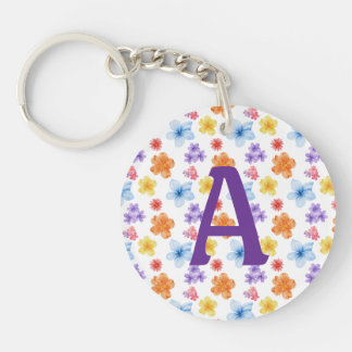Blommigt Personlig Acrylic Keychain