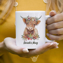 Blommigt Personlig av grodlår Kaffemugg