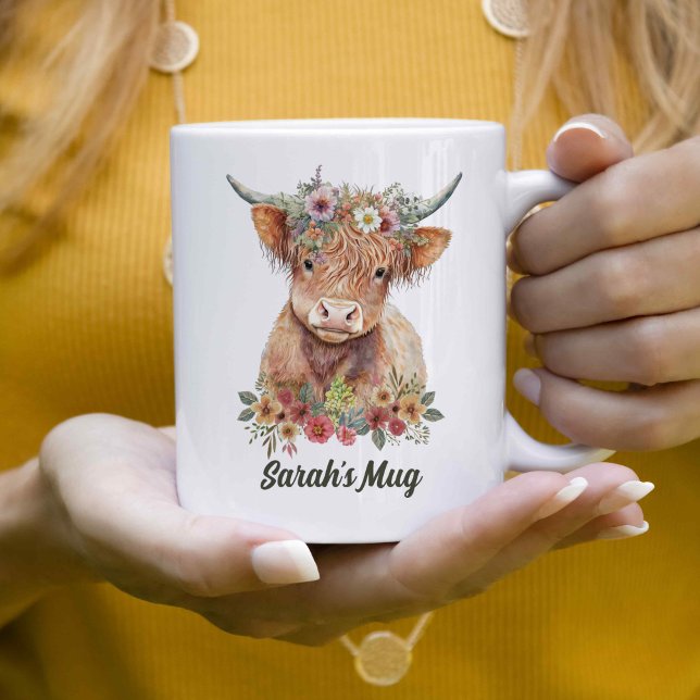 Blommigt Personlig av grodlår Kaffemugg (Skapare uppladdad)