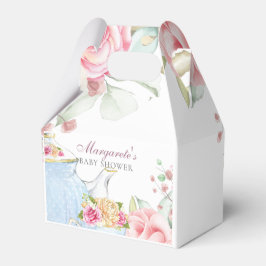 Blommigt Personlig Baby Tea Shower Presentaskar