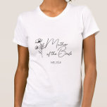 Blommigt Personlig Budens mamma Groom T Shirt<br><div class="desc">Tittar för en klass, ett trendig, men ändå enkel gåva till Budens mamma och/eller Mor i Groom? Den här blommigten av vildblommor är en praktisk gåva som de kan använda även efter din bröllopsdag! All text kan ändras. Du kan ändra titeln så att den passar din bröllopsfest! (t.ex. Bridesmaid, Maid...</div>