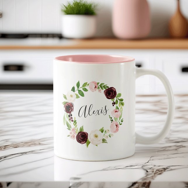  Blommigt Personlig för andning Två-Tonad Mugg (Skapare uppladdad)