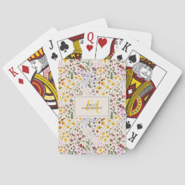 Blommigt - personlig för färglös vilda blommor casinokort