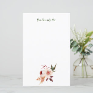 Blommigt Personlig Stationery