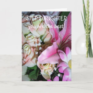 Blommigt Personlig Steg Dotter Födelsedag Kort