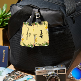 Blommigt Personlig Ungdomscampp Bagagebricka