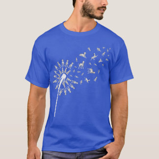 Blommigt Pet Animal Hund älskare Dandelion Hundäga T Shirt