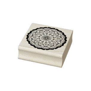 Blommigt Petals Flower Mandala Yoga Stämpel