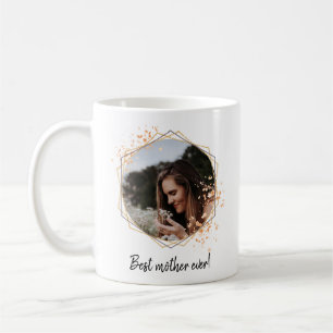 Blommigt Photo Best Mamma ever Mors dag T-Shirt C Kaffemugg