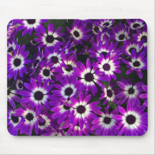 Blommigt Photo Bright Lila liggande blommor Musmatta