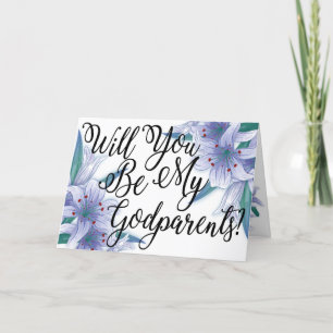 Blommigt Photo Godföräldrar Frieri Kort