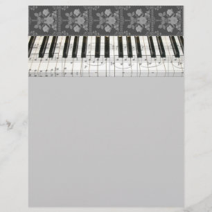 Blommigt Piano Tangentbord