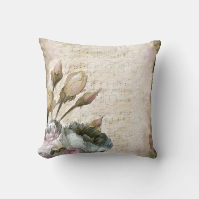 Blommigt Pillow Kudde (Framsida)