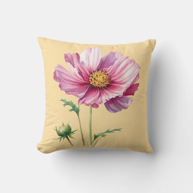 Blommigt Pillow Kudde (Framsida)