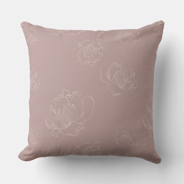 Blommigt Pillows för lyxjord Kudde (Framsida)