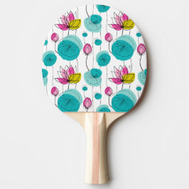 Blommigt Ping Pong Paddle Pingisracket