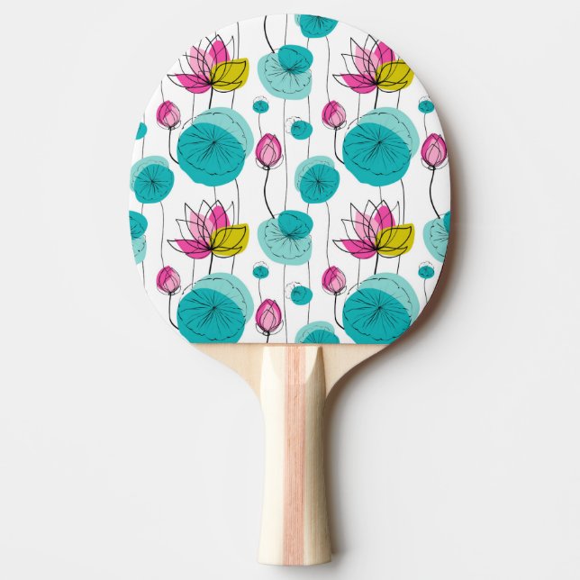 Blommigt Ping Pong Paddle Pingisracket (Framsidan)