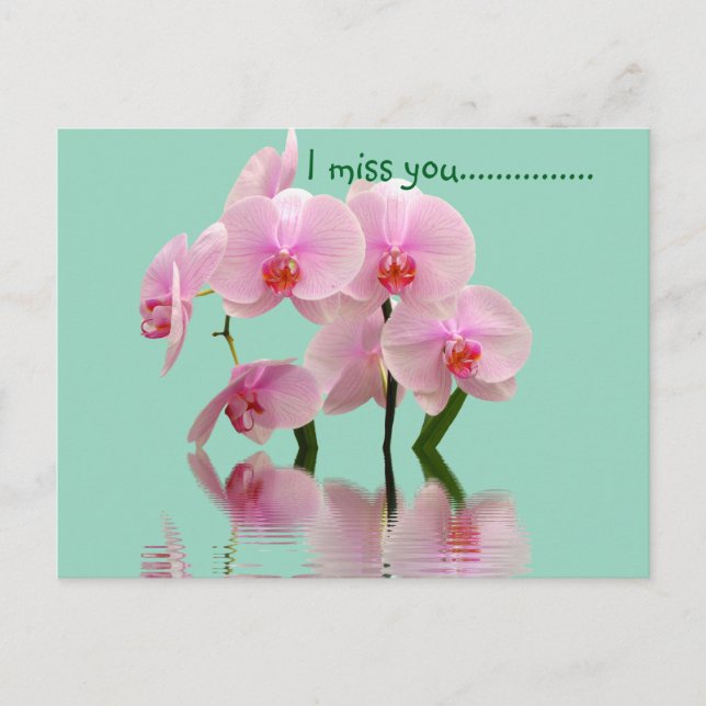 Blommigt pinkie vykort (Framsida)