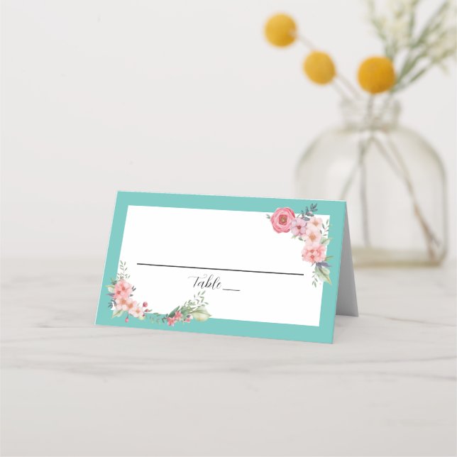 Blommigt Placeringskort (Framsida)