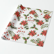 Blommigt Poinsettia Jul Helgdag