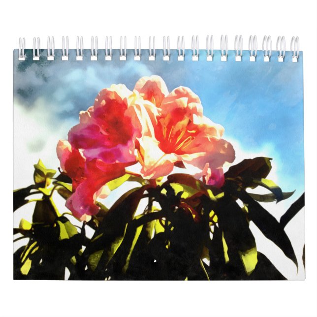 Blommigt Polaroidoment 12-månaders kalender (Omslag)