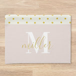 Blommigt Polka dots Family Namn Kitchen Hand Towel Kökshandduk<br><div class="desc">Kökshandduk av anpassningsbar-designad typ med kalligrafifamilj av personlig namn och monogram med blommigt av elegant vattenfärg på en beige polka dots mönster.</div>