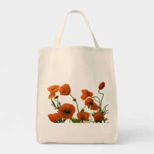 Blommigt Poppy Flower Bröllop Bridesmaid Gift Favo Tygkasse