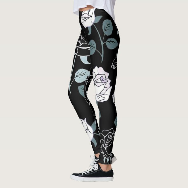 Blommigt populärt leggings (Vänster)