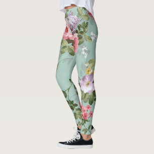 Blommigt populärt leggings