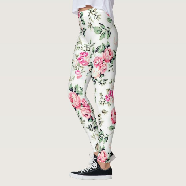 Blommigt populärt leggings (Vänster)