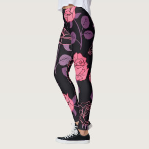 Blommigt populärt leggings