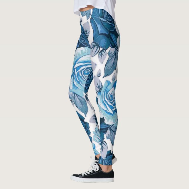 Blommigt populärt leggings (Vänster)