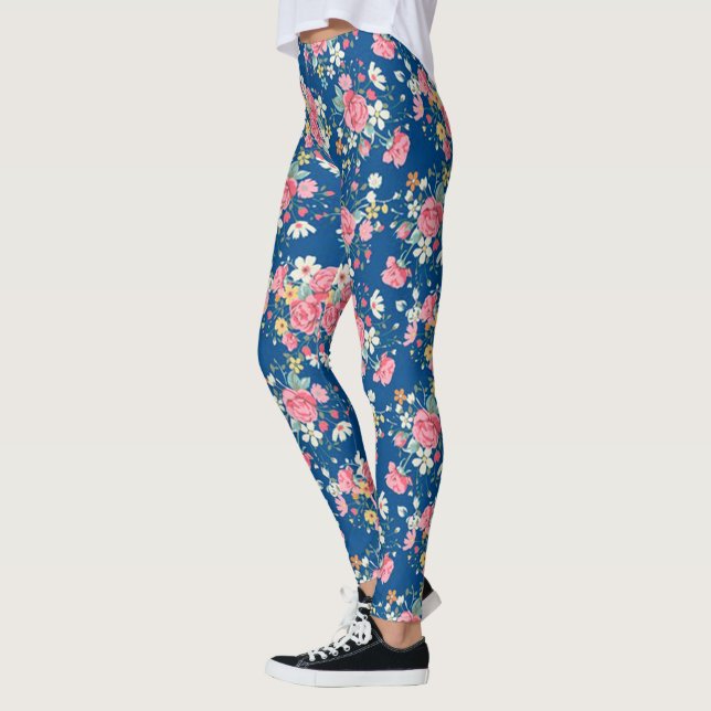 Blommigt populärt leggings (Vänster)