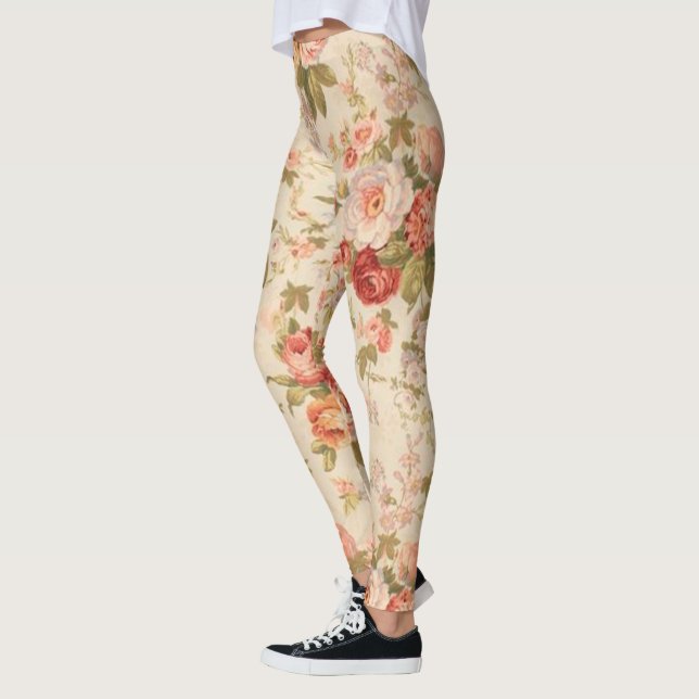 Blommigt populärt leggings (Vänster)